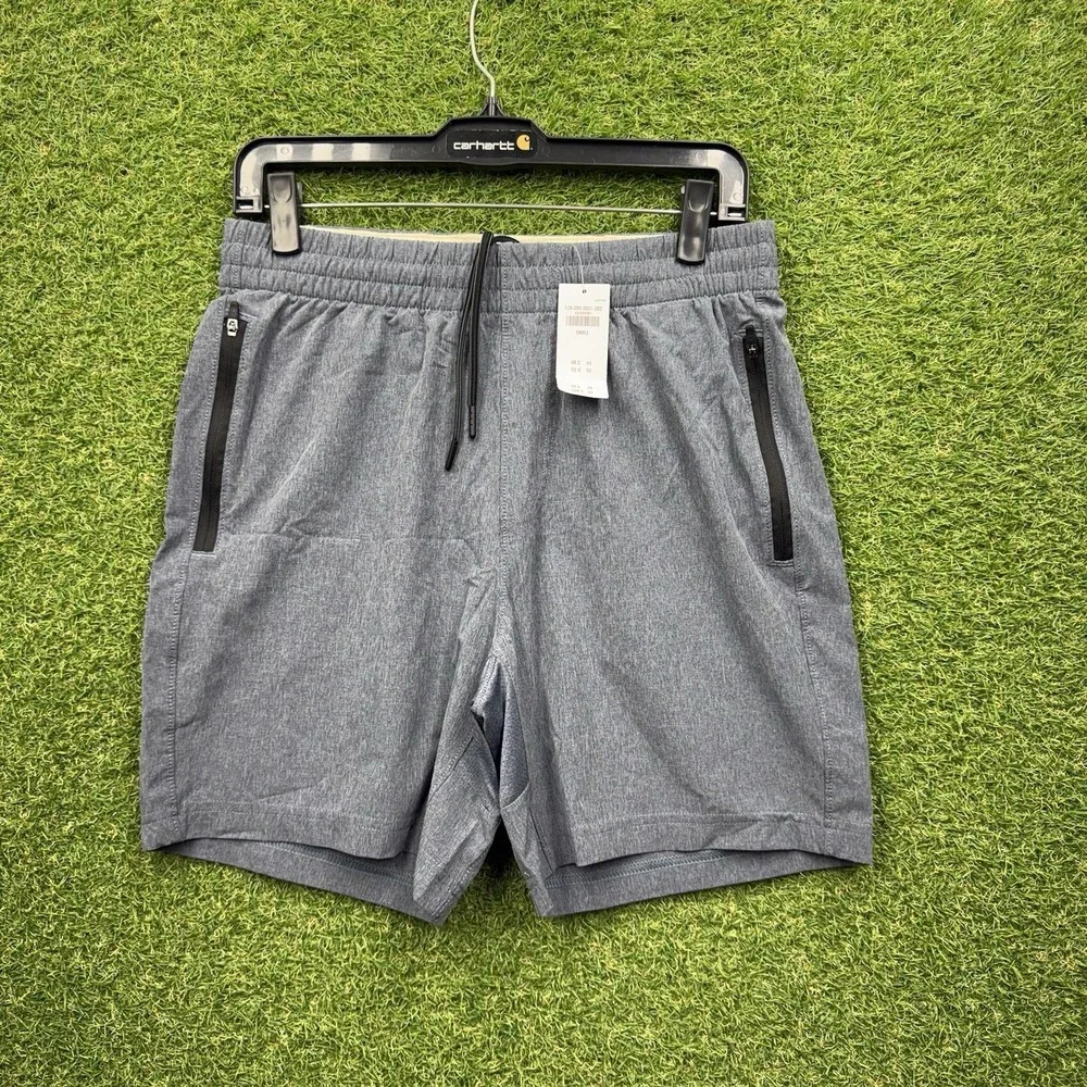 Abercrombie & Fitch Shorts Mens Small Nylon Pull On Drawstring Tech Gray NWT
